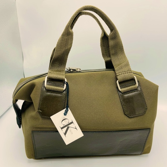 Calvin Klein Handbags - CALVIN KLEIN LEATHER & CANVAS EXCEPTIONAL BUCKET PURSE WITH TAGS